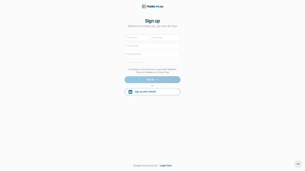 PublicLink screenshot 2